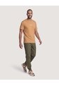 Camiseta Basica Con Screen  Para Hombre Mostaza Ostu de Ostu