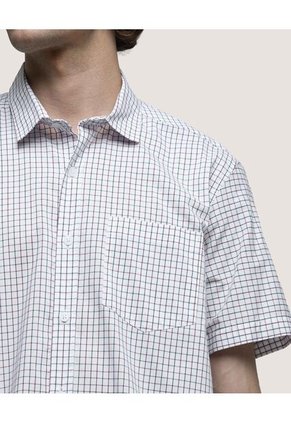 Camisa Para Hombre Manga Corta Con Bolsillo Color Vino Marca Ostu #60010649