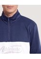 Buzo Half Zip Con Estampado  Para Hombre Azul Ostu de Ostu