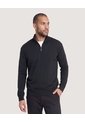 Saco Half Zipper Cuello Alto  Para Hombre Negro Ostu de Ostu