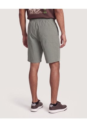 Bermuda Básica Con Bolsillos  Para Hombre Verde Ostu
