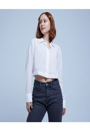 Camisa Para Mujer Manga Larga Color Blanco Marca Ostu #40010172