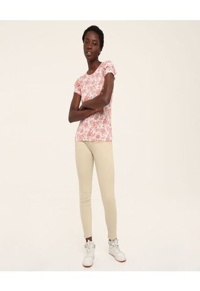 Camiseta Para Mujer Manga Corta Color Naranja Marca Ostu #40091489