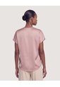 Blusa Con Escote En V  Para Mujer Beige Ostu de Ostu
