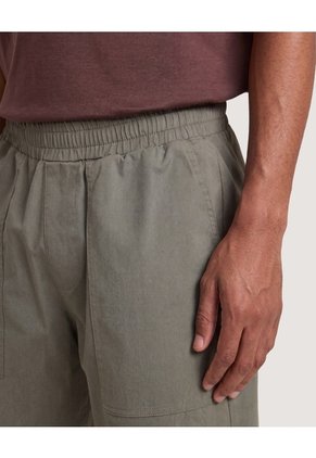 Bermuda Básica Con Bolsillos  Para Hombre Verde Ostu