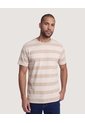 Camiseta Rayas Regular  Para Hombre Café Ostu de Ostu