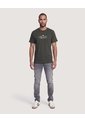 Camiseta Basica Con Screen  Para Hombre Verde Ostu de Ostu