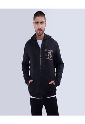 Buzo Para Hombre Zipper Color Negro Marca Ostu #60060438