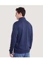 Buzo Half Zip Con Estampado  Para Hombre Azul Ostu de Ostu