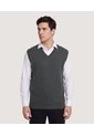 Chaleco Texturizado Cuello V  Para Hombre Verde Ostu de Ostu