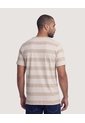 Camiseta Rayas Regular  Para Hombre Café Ostu de Ostu