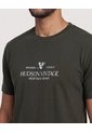 Camiseta Basica Con Screen  Para Hombre Verde Ostu de Ostu