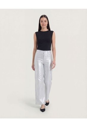 Pantalón  Para Mujer Moda Color Plata Marca Ostu #40070914