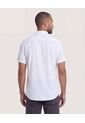Camisa  Para Hombre Manga Corta Sin Bolsillo Cuello C Color Blanco Marca Ostu #60010904 de Ostu