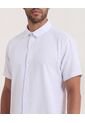Camisa  Para Hombre Manga Corta Sin Bolsillo Cuello C Color Blanco Marca Ostu #60010904 de Ostu