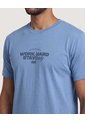 Camiseta Basica Con Screen  Para Hombre Azul Ostu de Ostu