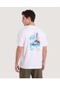 Camiseta Estampado Posterior  Para Hombre Crema Ostu de Ostu