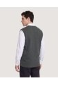 Chaleco Texturizado Cuello V  Para Hombre Verde Ostu de Ostu