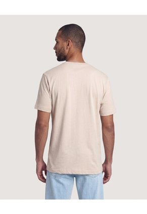 Camiseta Basica Con Screen Para Hombre Arena Ostu
