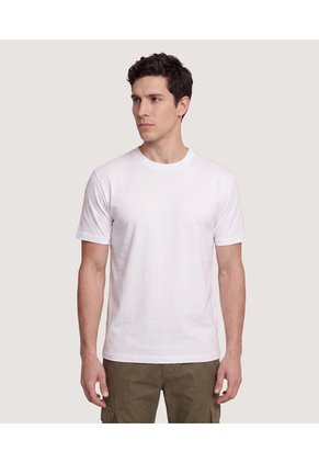Camiseta Estampado Posterior  Para Hombre Crema Ostu