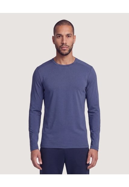 Camiseta Fitted Active  Para Hombre Azul Ostu