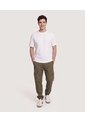 Camiseta Estampado Posterior  Para Hombre Crema Ostu de Ostu