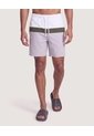 Pantaloneta De Baño Estampada  Para Hombre Blanco Ostu de Ostu