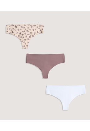 Panty Tanga Invisible Pack X3 X3 Para Mujer Surtido Ostu
