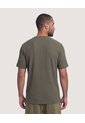 Camiseta Regular Texturizada  Para Hombre Verde Ostu de Ostu