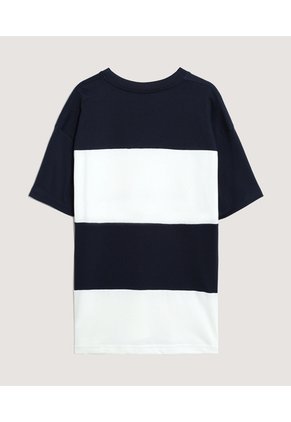Camiseta Bloques  Para Hombre Azul Ostu