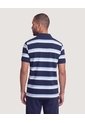 Polo Piqué A Rayas Con Bolsillo  Para Hombre Azul Ostu de Ostu