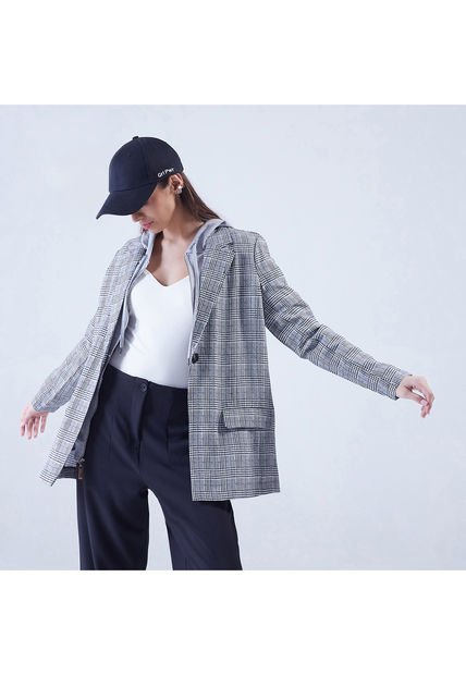 Blazer Para Mujer Blazer Color Gris  Marca Ostu #40400012