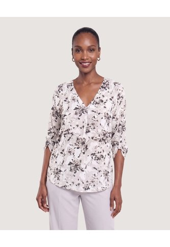 Blusa Cuello V  Para Mujer Blanco Ostu Ostu