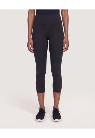 Leggings Capri Pretina Alta  Para Mujer Negro Ostu Ostu