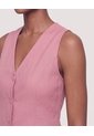 Chaleco Sastre Escote V  Para Mujer Rosa Ostu de Ostu