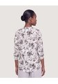 Blusa Cuello V  Para Mujer Blanco Ostu de Ostu