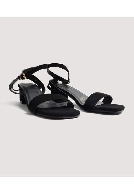 Sandalias De Tacon  Para Mujer Negro Ostu