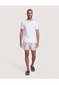 Pantaloneta De Baño Estampada  Para Hombre Crema Ostu de Ostu
