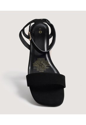Sandalias De Tacon  Para Mujer Negro Ostu