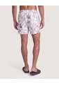 Pantaloneta De Baño Estampada  Para Hombre Crema Ostu de Ostu