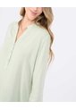 Blusa Para Mujer Manga 3/4 Color Verde Pastel Marca Ostu #40121119 de Ostu