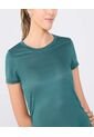 Camiseta Para Mujer Manga Corta Cuello Redondo Color Verde  Marca Ostu #40092385 de Ostu