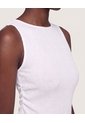 Blusa Con Escote En V  Para Mujer Beige Ostu de Ostu
