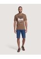 Camiseta Screen Regular  Para Hombre Café Ostu de Ostu