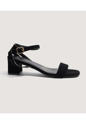 Sandalias De Tacon  Para Mujer Negro Ostu