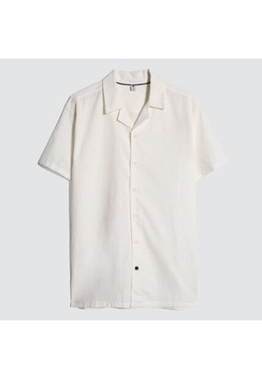 Camisa Para Hombre Manga Corta Sin Bolsillo Color Blanco Marca Ostu #60010619