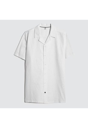 Camisa Para Hombre Manga Corta Sin Bolsillo Color Blanco Marca Ostu #60010619
