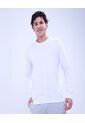 Camiseta Para Hombre Manga Larga Cuello Redondo Color Blanco Marca Ostu #60091496 de Ostu