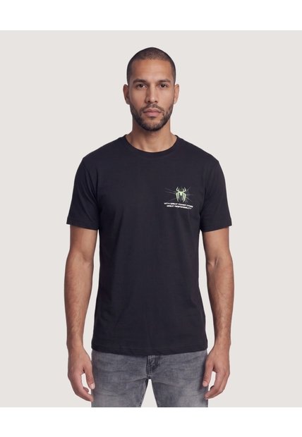 Camiseta Spider-Man Outline  Para Hombre Negro Ostu