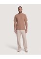 Camiseta Regular Texturizada  Para Hombre Beige Ostu de Ostu